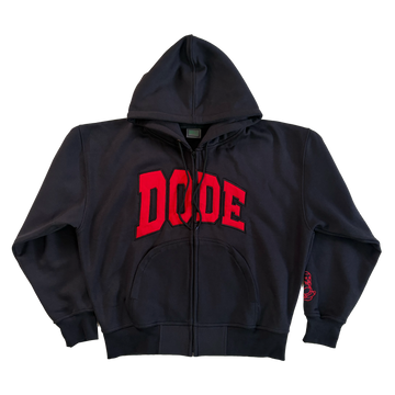 BLK/RED COLLEGE HOODIE